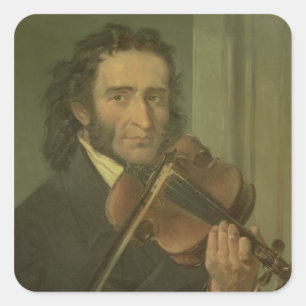 Sticker Carré Portrait de Niccolo Paganini