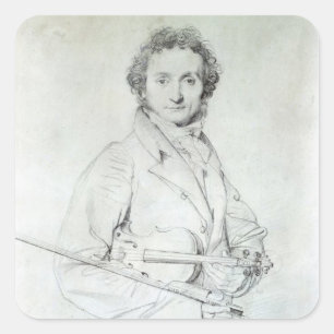 Sticker Carré Portrait de Niccolo Paganini 1819