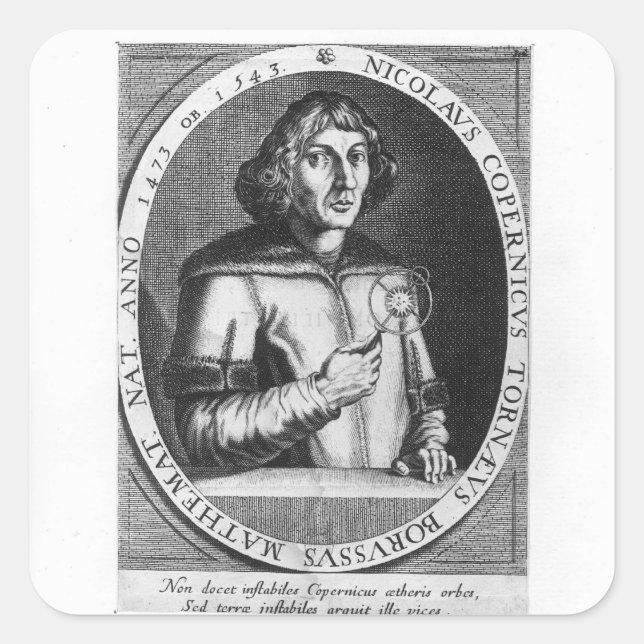 Sticker Carré Portrait de Nicolas Copernicus (Devant)
