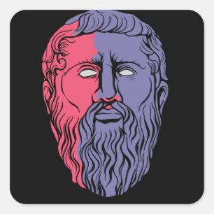 Sticker Carré Portrait de Platon Philosophe
