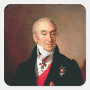 Sticker Carré Portrait de S. Kushnikov, 1828
