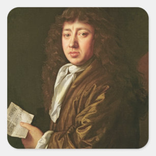 Sticker Carré Portrait de Samuel Pepys 1666
