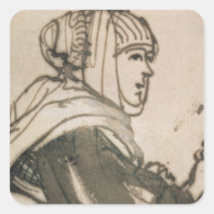 Sticker Carré Portrait de Saskia, 1634