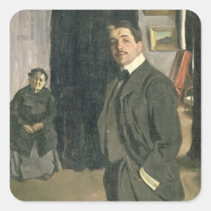 Sticker Carré Portrait de Sergei Pavlovich Diaghilev