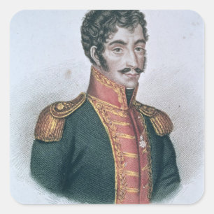 Sticker Carré Portrait de Simon Bolivar