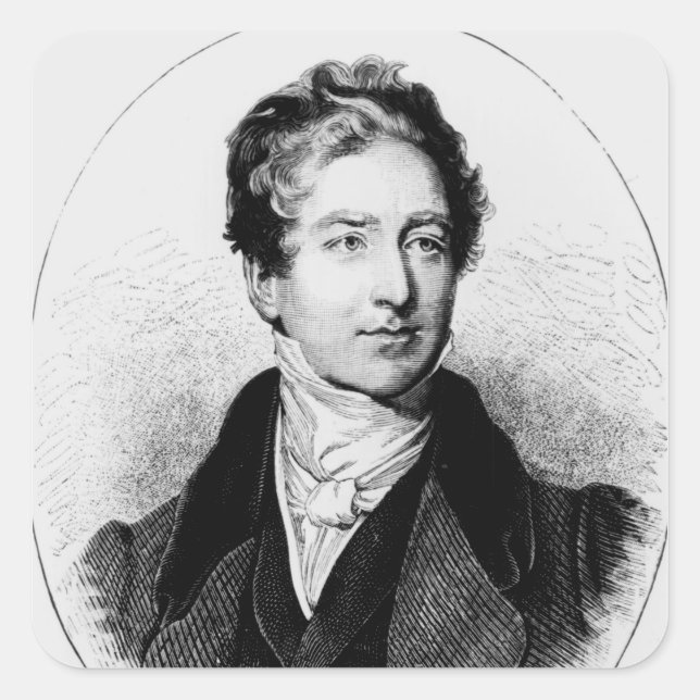 Sticker Carré Portrait de Sir Robert Peel (Devant)