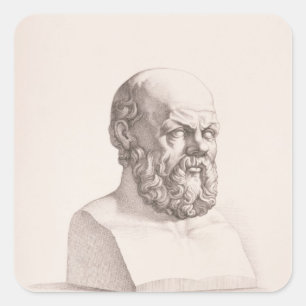 Sticker Carré Portrait de Socrates