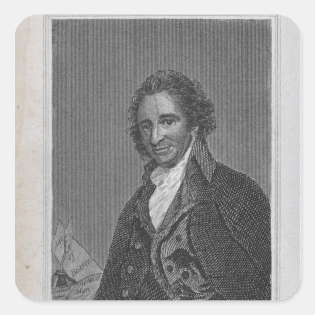 Sticker Carré Portrait de Thomas Paine du Volume I (Devant)