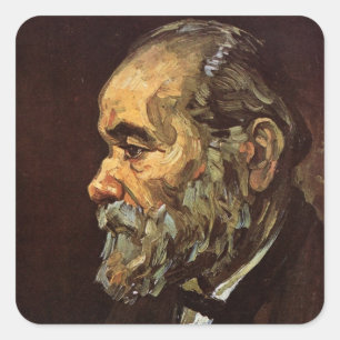 Sticker Carré Portrait de vieil homme avec barbe par Vincent van