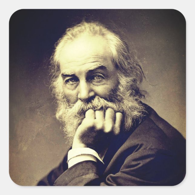 Sticker Carré Portrait de Walt Whitman (1869) (Devant)