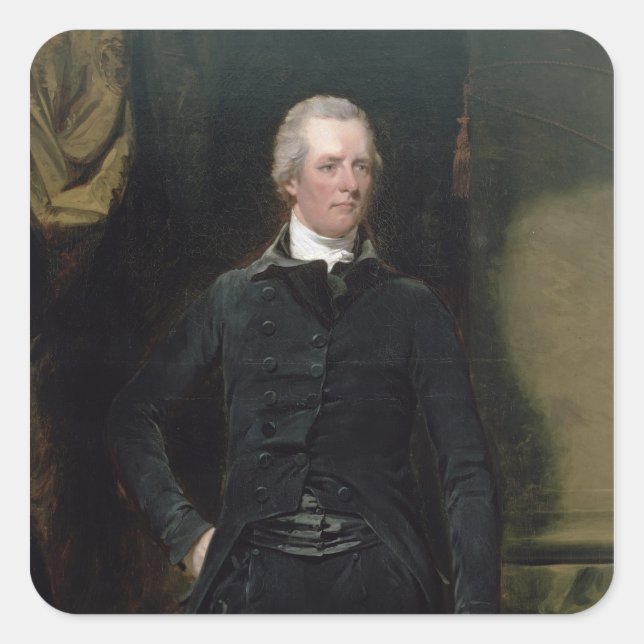 Sticker Carré Portrait de William Pitt le Jeune (Devant)