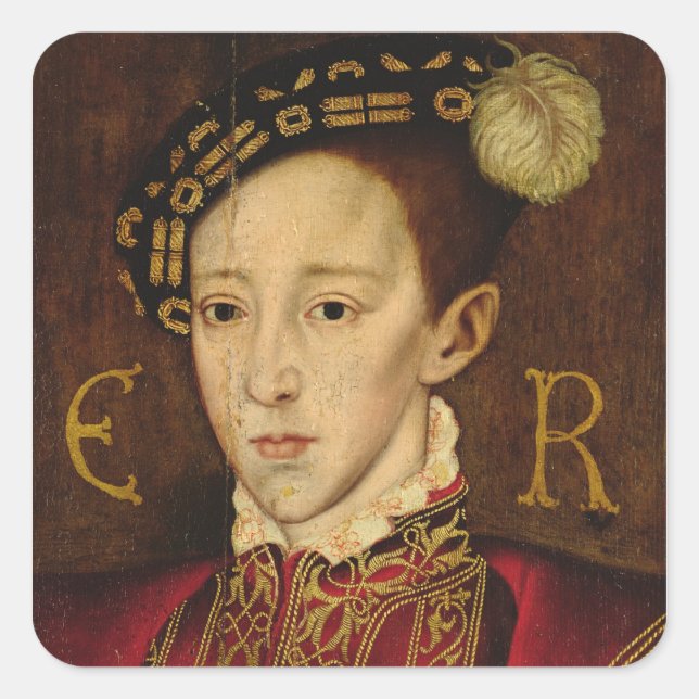 Sticker Carré Portrait d'Edward VI (Devant)