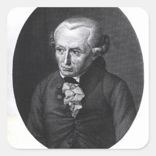 Sticker Carré Portrait d'Emmanuel Kant