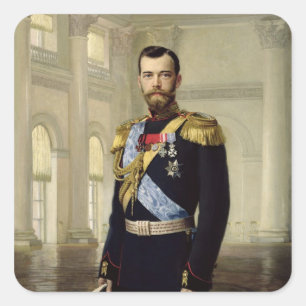 Sticker Carré Portrait d'empereur Nicholas II, 1900