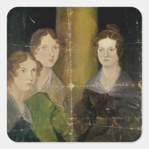 Sticker Carré Portrait des soeurs de Bronte, c.1834