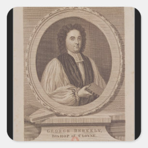 Sticker Carré Portrait d'évêque de George Berkeley
