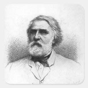 Sticker Carré Portrait d'Ivan Turgenev
