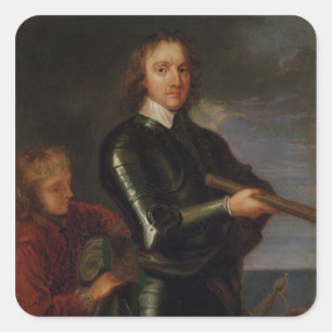 Sticker Carré Portrait d'Oliver Cromwell