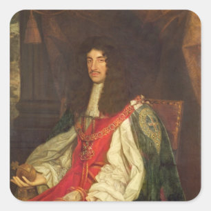 Sticker Carré Portrait du roi Charles II, c.1660-65