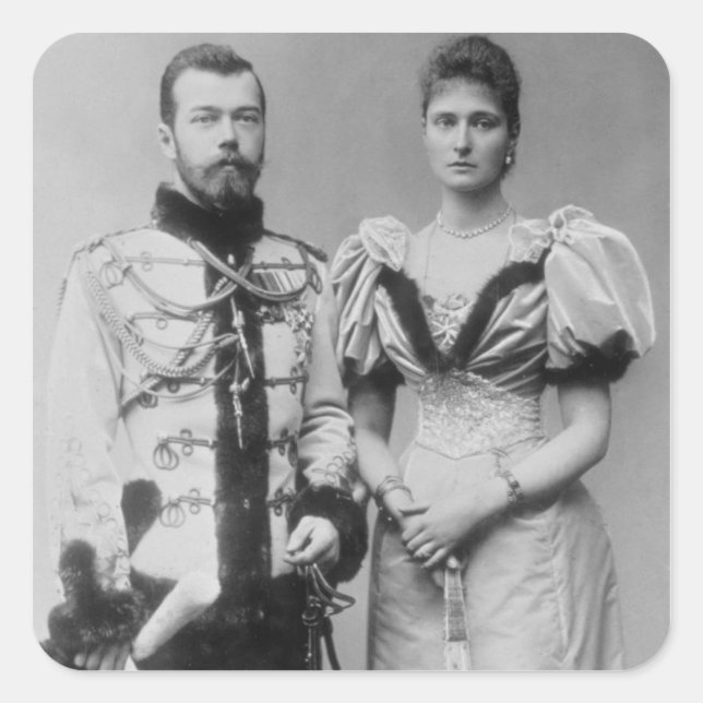Sticker Carré Portrait du tsar Nicholas II (1868-1918 (Devant)