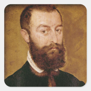 Sticker Carré Portrait d'un homme à la barbe