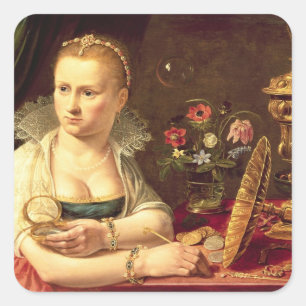 Sticker Carré Portrait d'une dame