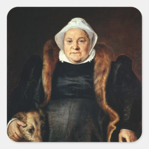Sticker Carré Portrait d'une femme âgée