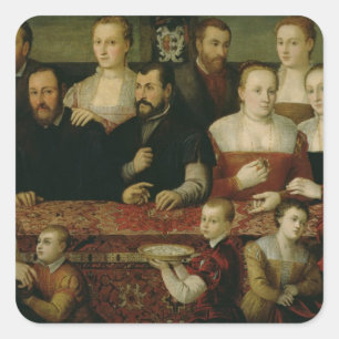 Sticker Carré Portrait d'une grande famille