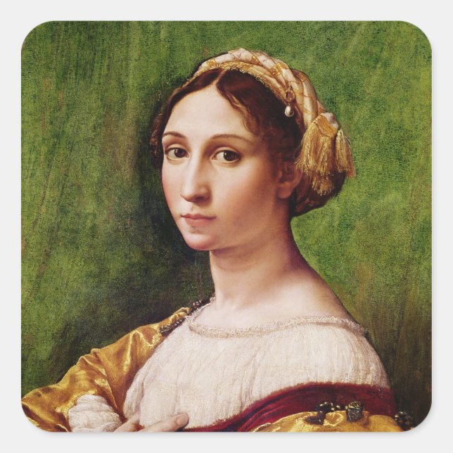 Sticker Carré Portrait d'une jeune fille (Devant)