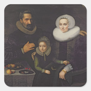 Sticker Carré Portrait familial