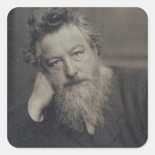 Sticker Carré Portrait photographique de William Morris (1834-96