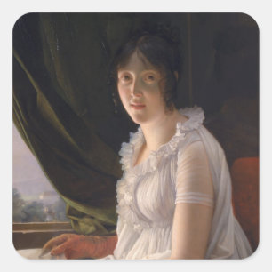Sticker Carré Portrait posé de Marie-Philippe-Claude
