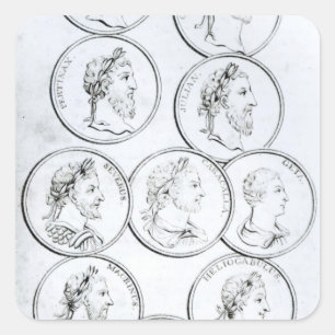 Sticker Carré Portraits des empereurs romains
