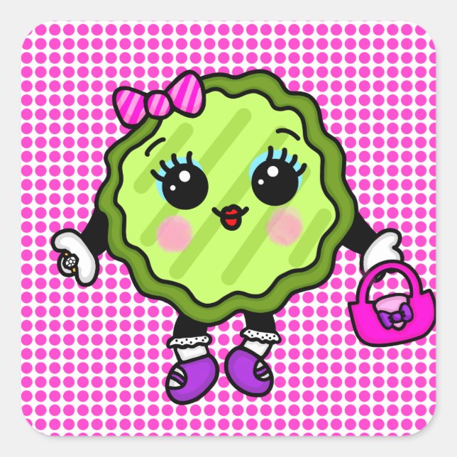 Sticker Carré Posh Pickle | Joli Blingup (Devant)