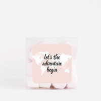 Positive rose Commençons l'aventure Carte du Monde