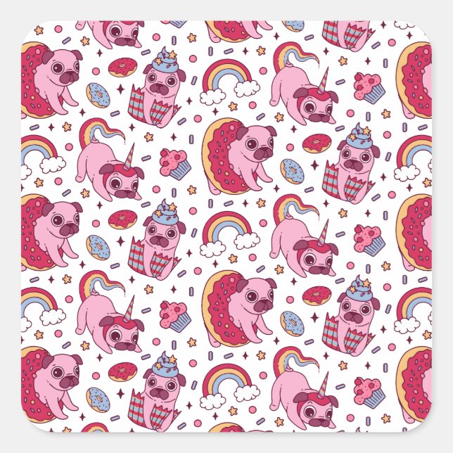 Sticker Carré Postcard (Devant)