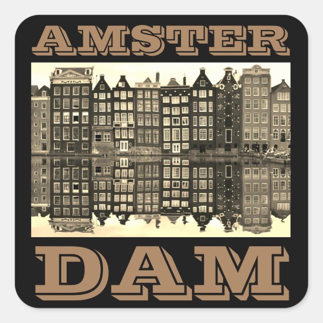 Sticker Carré Poster du barrage Amster (Devant)