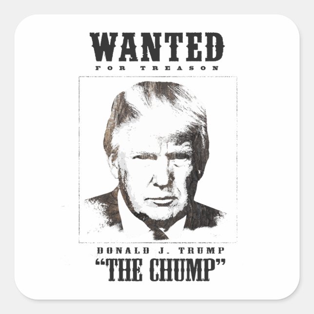 Sticker Carré Poster Recherché de Trump - Trump (Devant)