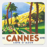 Poster vintage Cannes Côte d'Azur
