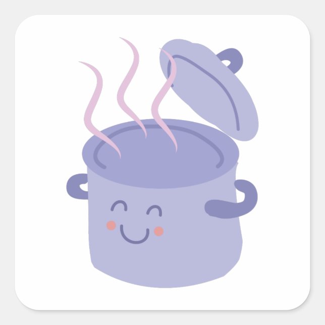 Sticker Carré Pot de Cook (Devant)