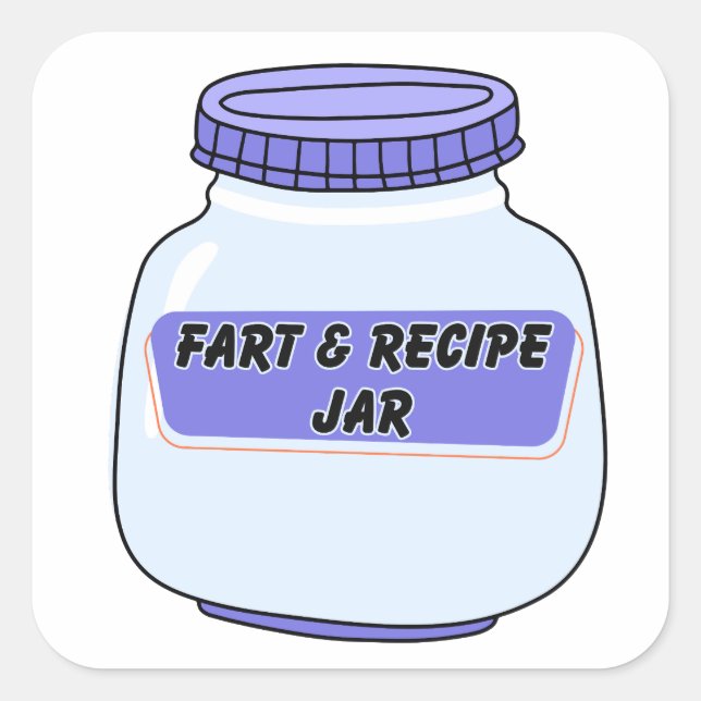 Sticker Carré Pot de panier et de recette (Devant)