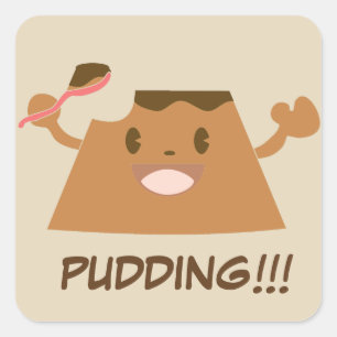 Sticker Carré POUDRE AU CHocolat ! ! ! ! Cute Kawaii