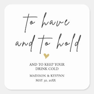 Sticker Carré Pour avoir et pour tenir le Mariage
