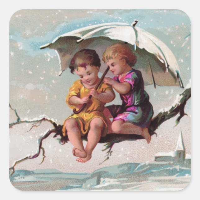 Sticker Carré pour enfants Treetop (Devant)