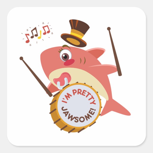 Sticker Carré pour Jawsome Pun (Devant)