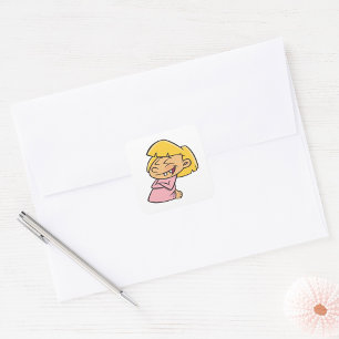 Sticker Carré pour la petite fille qui prie