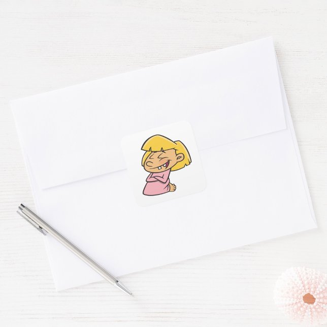 Sticker Carré pour la petite fille qui prie (Créateur téléchargé)