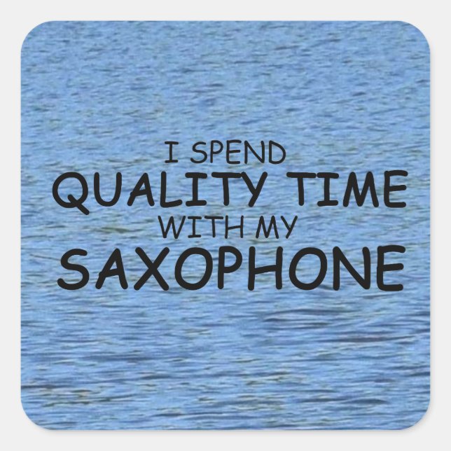 Sticker Carré pour le temps de qualité (Devant)