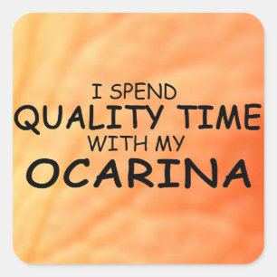 Sticker Carré pour le temps de qualité Ocarina