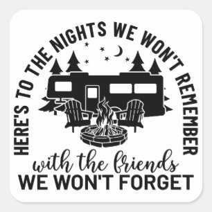 Sticker Carré Pour les nuits dont nous ne nous souviendrons pas 